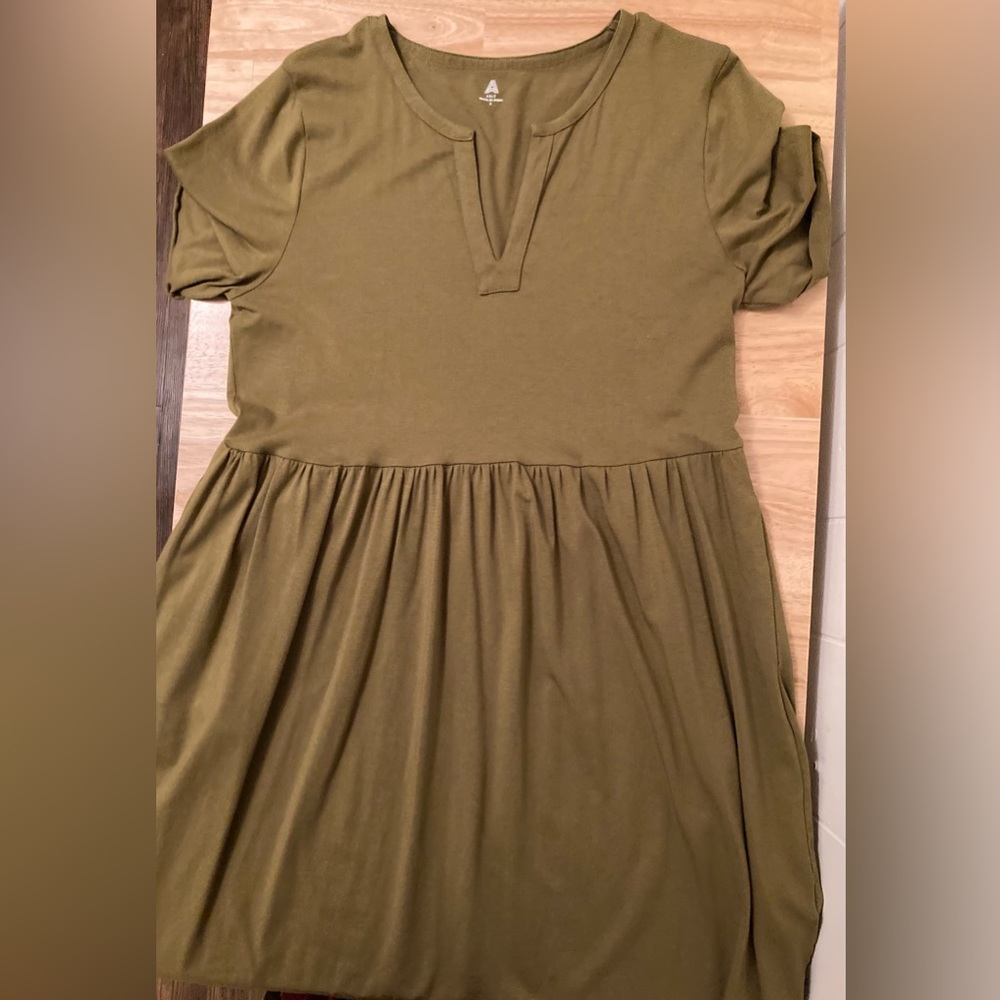 Able Sandra Dress in Olive-Small